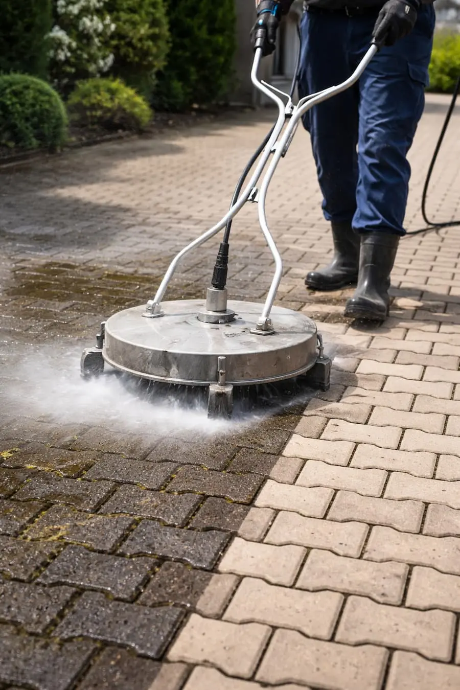Ogrodnik Białystok - mycie kostki brukowej